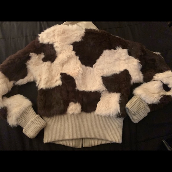 Rabbit fur waist length jacket - Picture 3 of 7